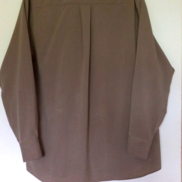 UOMO TALLIA ITALIAN MENS SHIRT Mocha Brown Size Large 15 1/2" - Picture 7 of 15